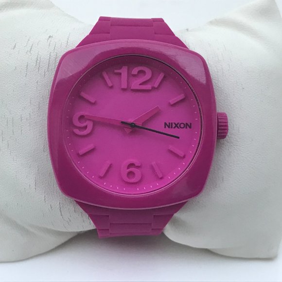 Nixon Accessories - Nixon Watch Women Pink Rubber Band Sport Wrist Wat